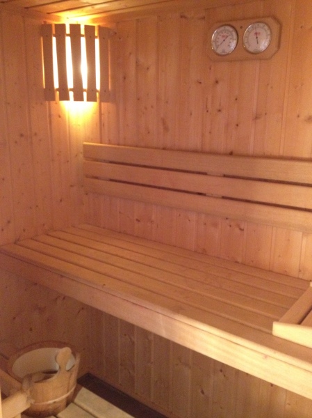 Le sauna, très sympa